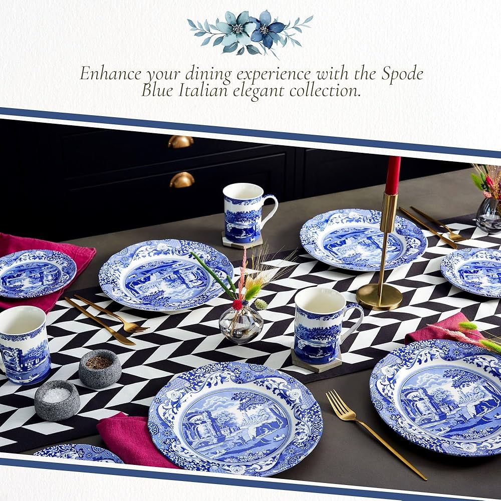 Spode Blue Italian 12 Piece Set by Spode : Amazon.co.uk